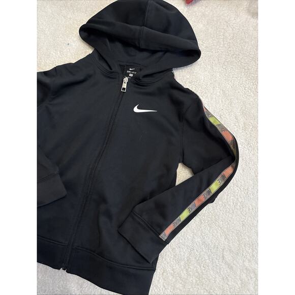 Nike Other - Nike Girls Full Zip Hoodie Dry-Fit Black 7 Large